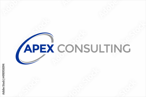 Abstract Swoosh Business Consulting Logo template
