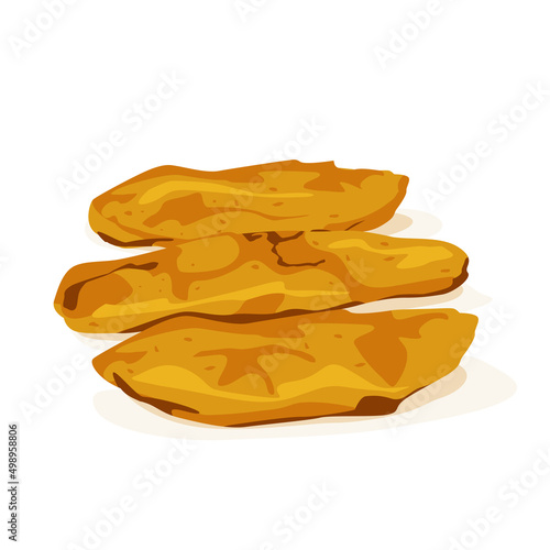 Banana fry also known Pazham Pori is a south indian snack vector illustration