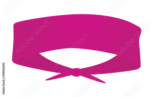 Pink sport head band. vector illustration