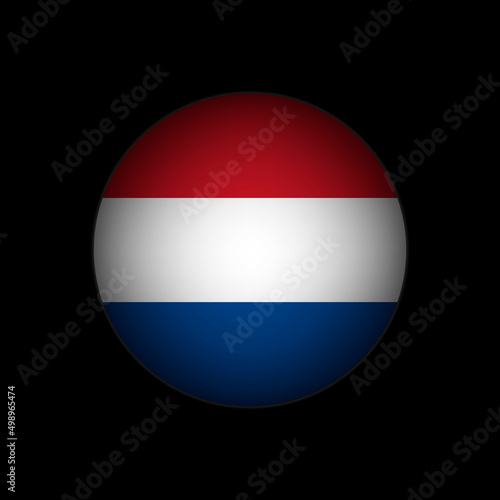 Country Netherlands. Netherlands flag. Vector illustration.