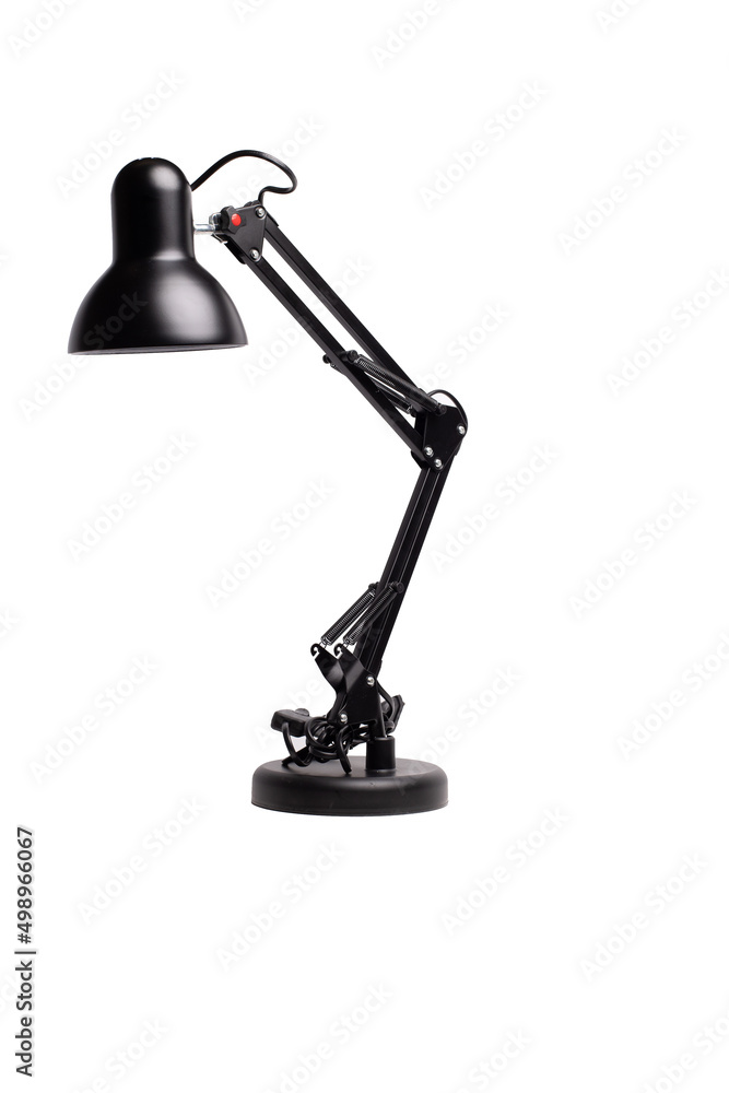 Black table lamp isolated on white background Black table lamp isolated on white background
