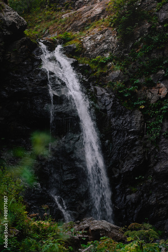 waterfall in the mountains