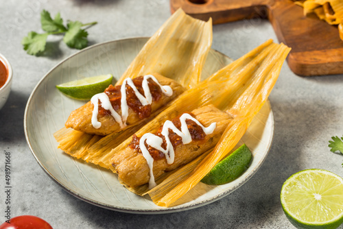 Fotografi Homemade Beef Cornmeal Tamales