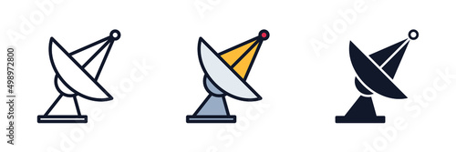 antenna satellite icon symbol template for graphic and web design collection log Fototapet