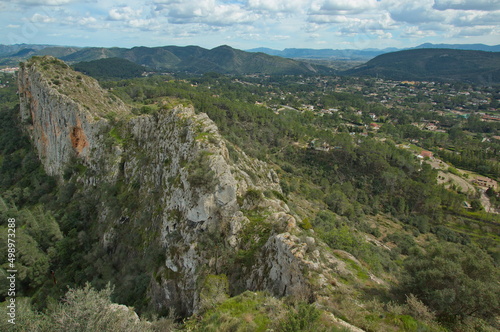 Panoramic view of Xativa Province Valencia Spain Europe 