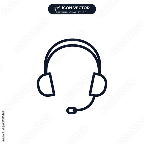 headphones icon symbol template for graphic and web design collection logo vector illustration
