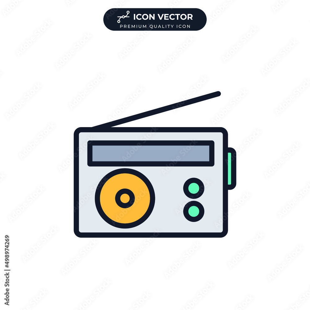radio icon symbol template for graphic and web design collection logo vector illustration radio icon symbol template for graphic and web design collection logo vector illustration