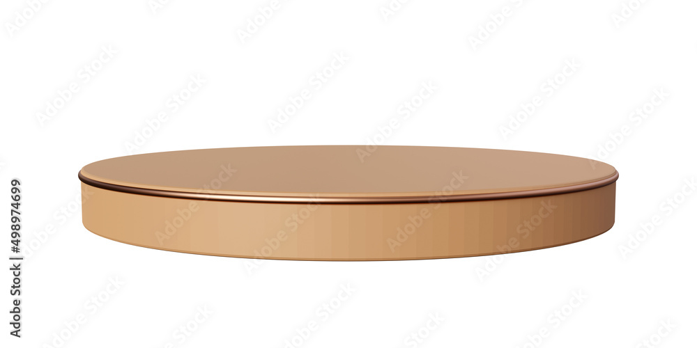 Beige 3d round podium with gold ring. Pedestal showcase mockup for beauty and cosmetics industry and product promotion. Realistic 3d high quality render. Beige 3d round podium with gold ring. Pedestal showcase mockup for beauty and cosmetics industry and product promotion. Realistic 3d high quality render.