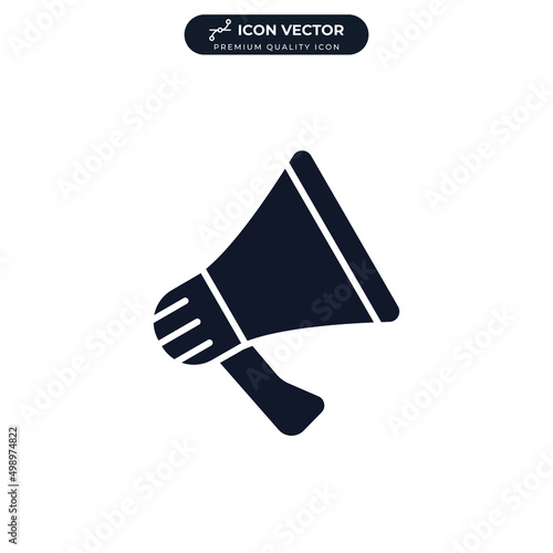 Megaphone icon symbol template for graphic and web design collection logo vector illustration
