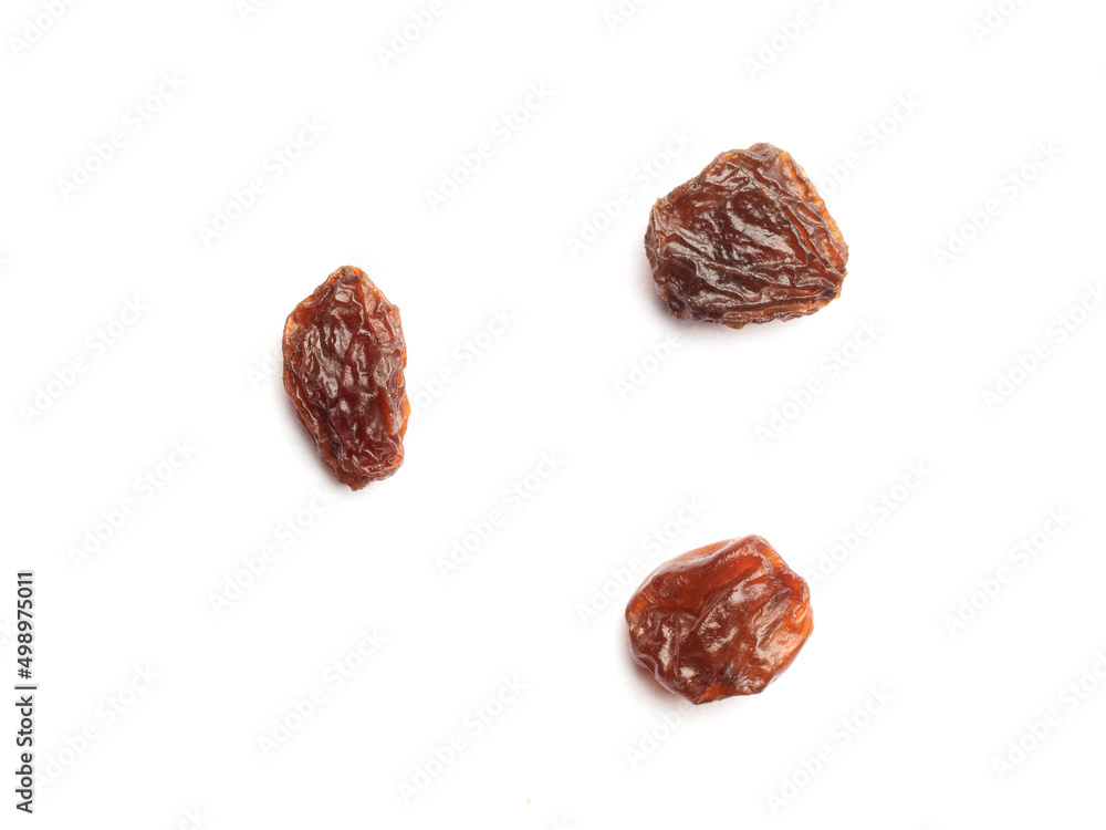 Raisin in bunch, isolated on white background. Macro Raisin in bunch, isolated on white background. Macro