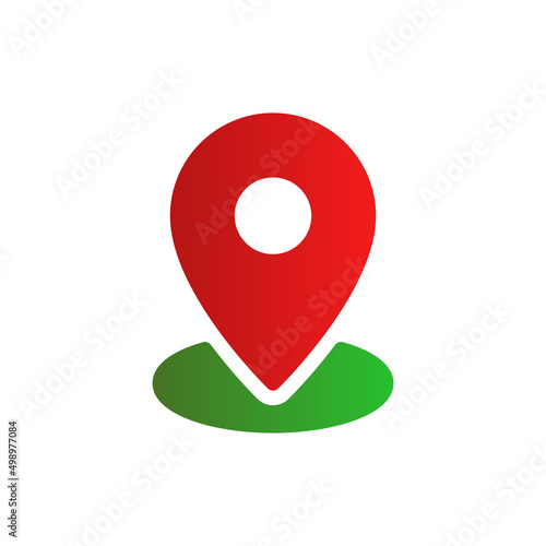 Set of black vector icons, isolated against white background. Flat illustration on a theme location