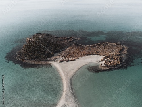 Minimal Person Top View Aerial Sunny Summer Island Photography Mediterranean Sea Cyprus
