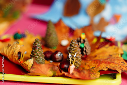 children's crafts autumn photo zone emotions