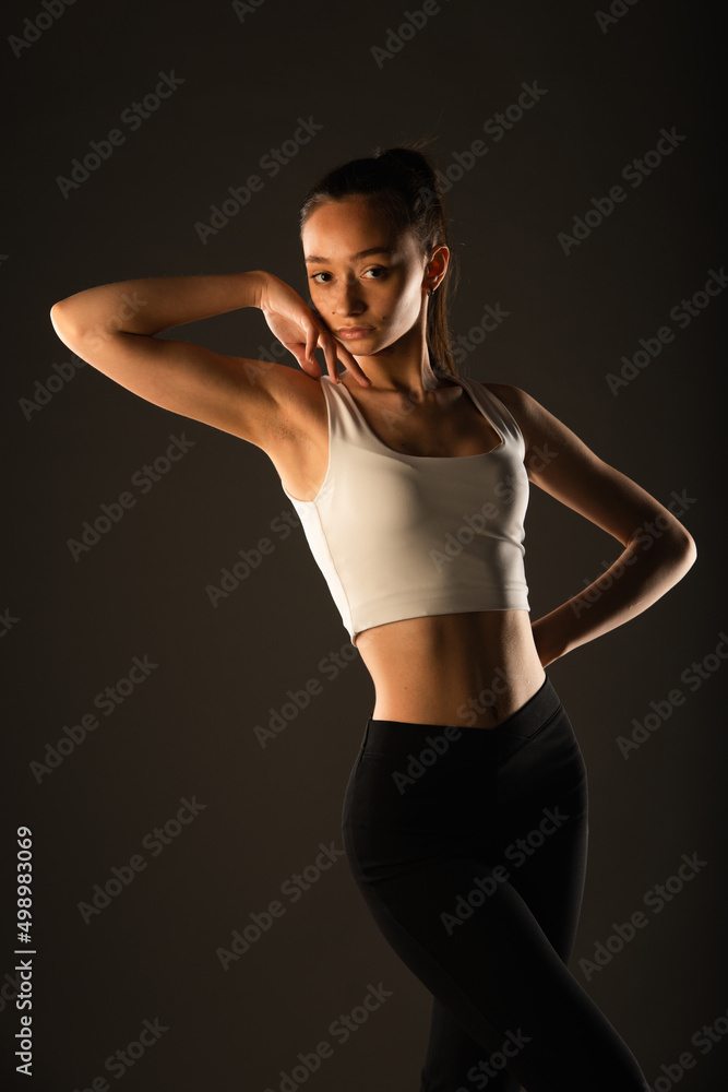Obraz premium Beautiful girl posing while being sexy