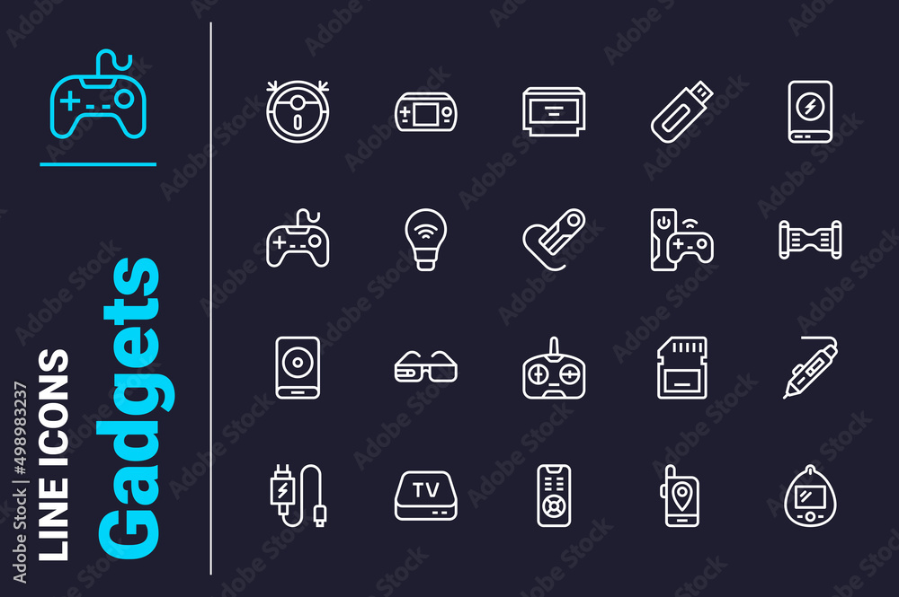 New and old media devices icons set New and old media devices icons set