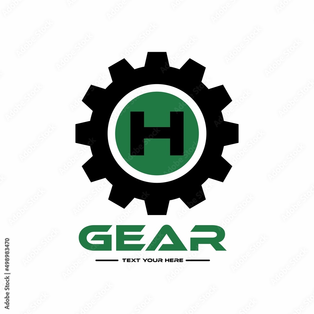 Letter H gear vector template logo. This Design is suitable for technology, industrial or automotive Letter H gear vector template logo. This Design is suitable for technology, industrial or automotive