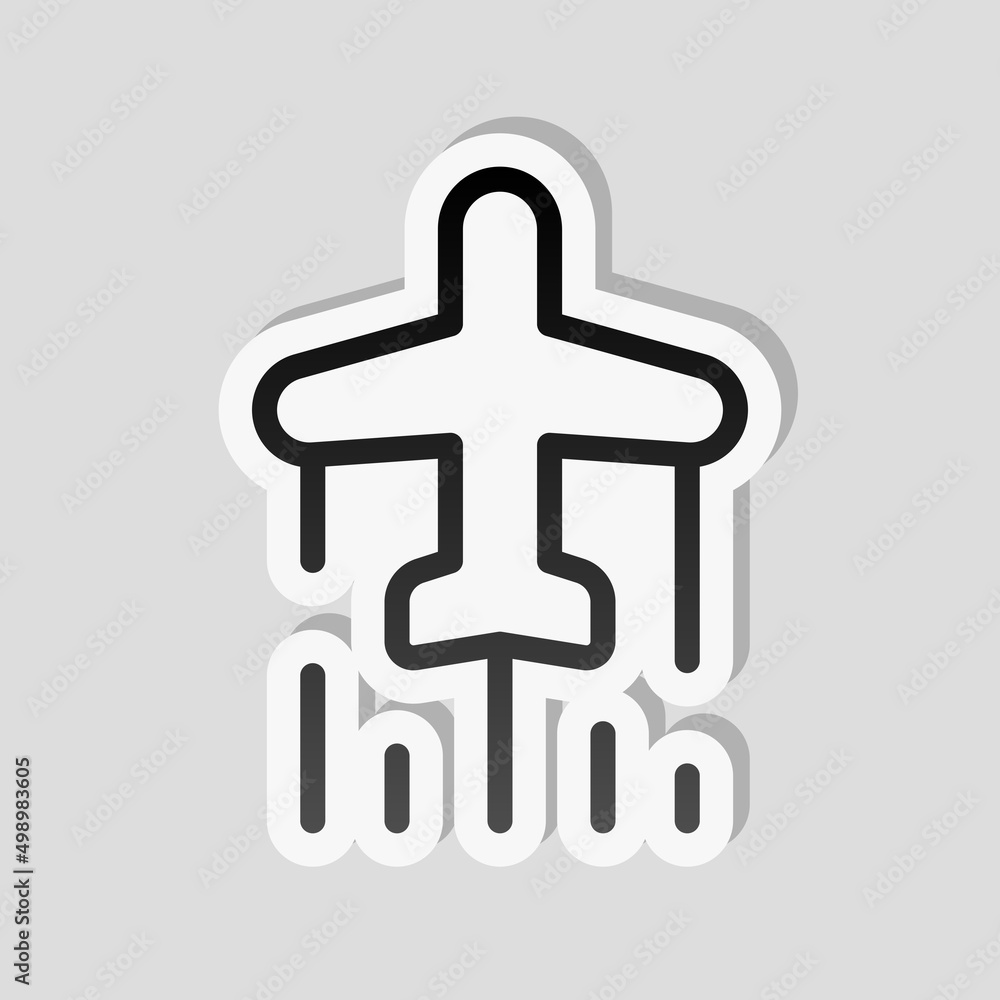 Fotografie Plane silhouette, simple business icon