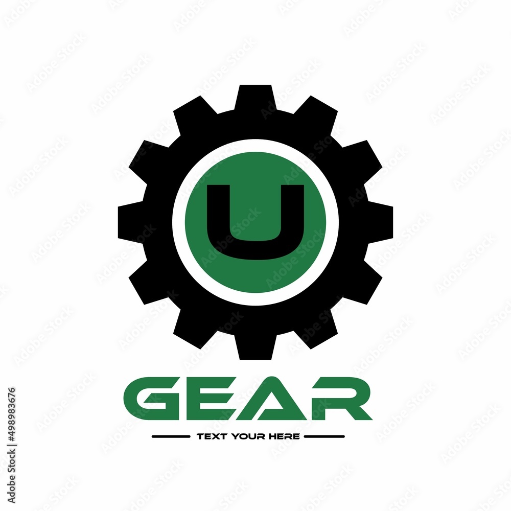 Letter U gear vector template logo. This Design is suitable for technology, industrial or automotive. Letter U gear vector template logo. This Design is suitable for technology, industrial or automotive.