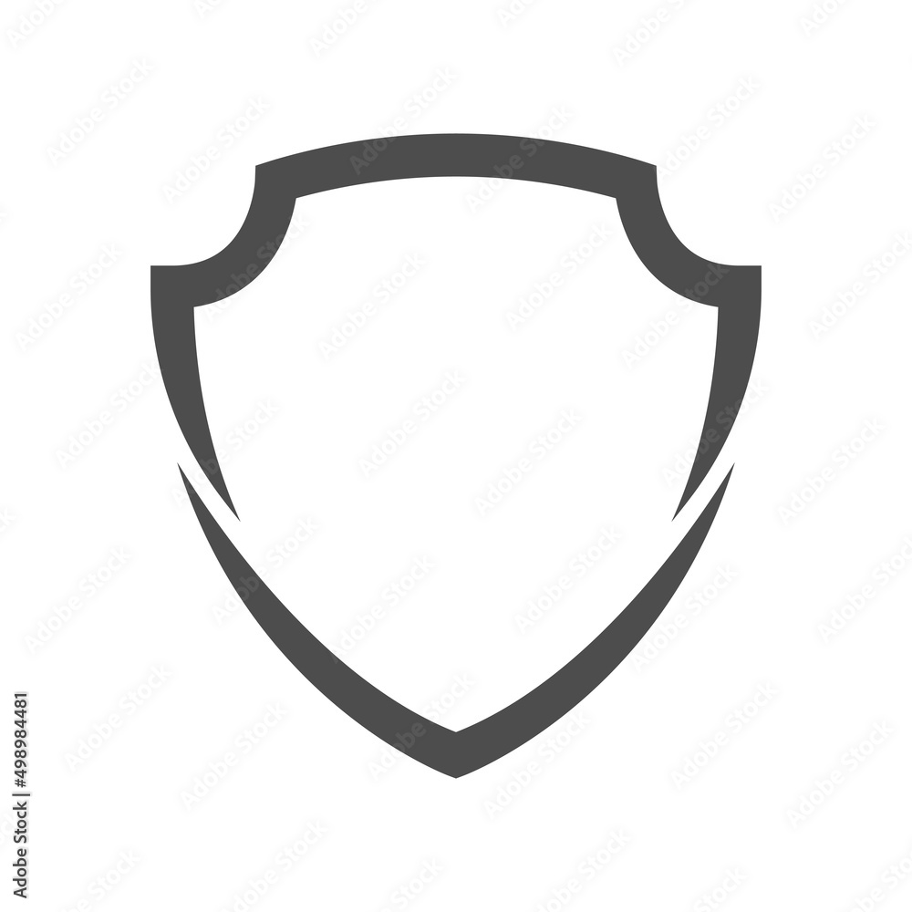 Shield line icon. Secure symbol. Protect outline shape. Vector isolated on white. Shield line icon. Secure symbol. Protect outline shape. Vector isolated on white.