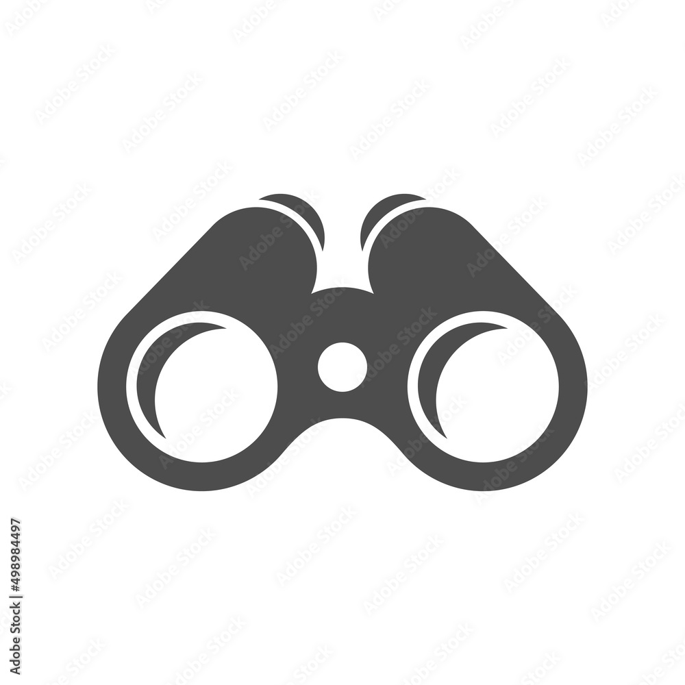 Binoculars icon. Discovery symbol. Vector illustration isolated on white. Binoculars icon. Discovery symbol. Vector illustration isolated on white.