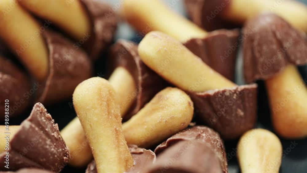 Confectionery mushrooms with chocolate heads Confectionery mushrooms with chocolate heads