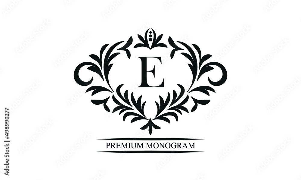 Exquisite monogram template with the initials A. Elegant logo for cafes, bars, restaurants, invitations. Business style and brand of the company.
