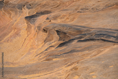 Natural sandstone formations in the desert photo