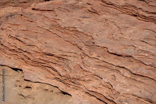 Natural Slate stone formations in the desert photo