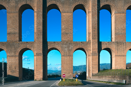 Carolino aqueduct, ancient Roman in Caserta Italy Fototapet