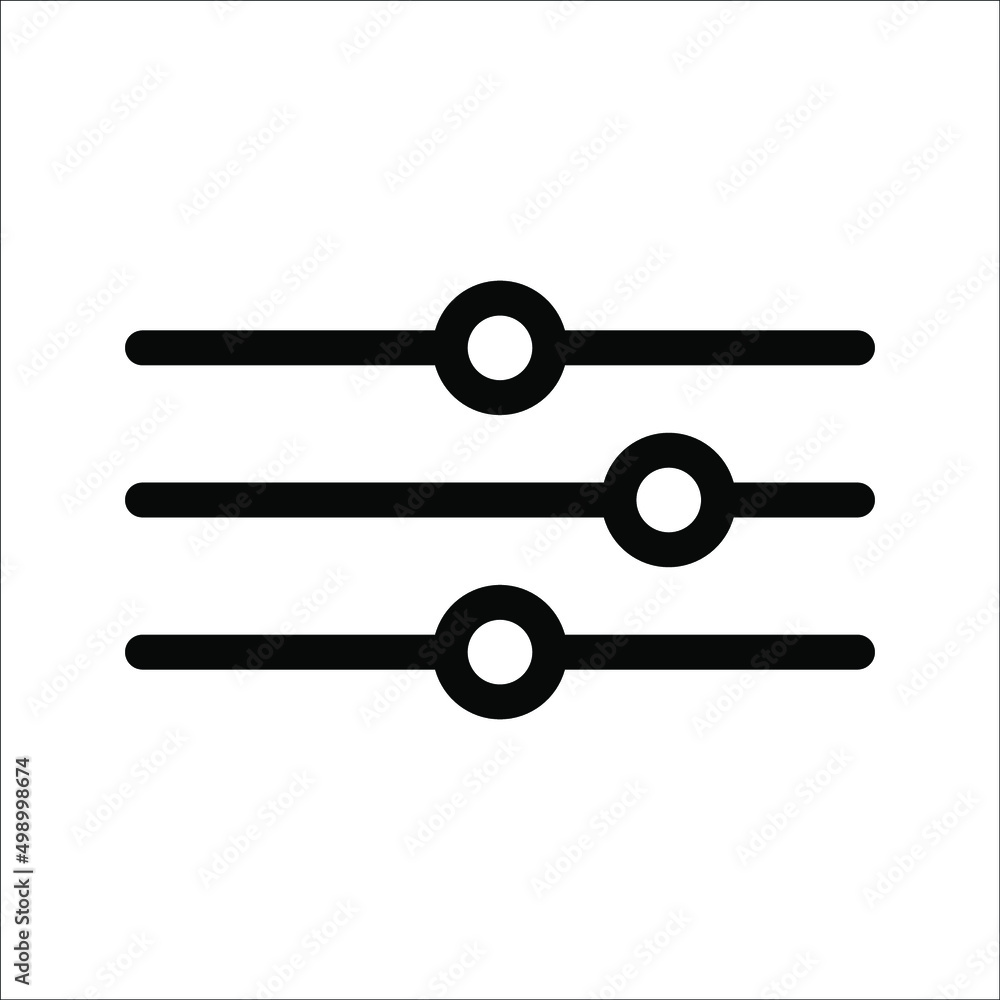 Vector adjustment button icon, on a white background. Vector adjustment button icon, on a white background.