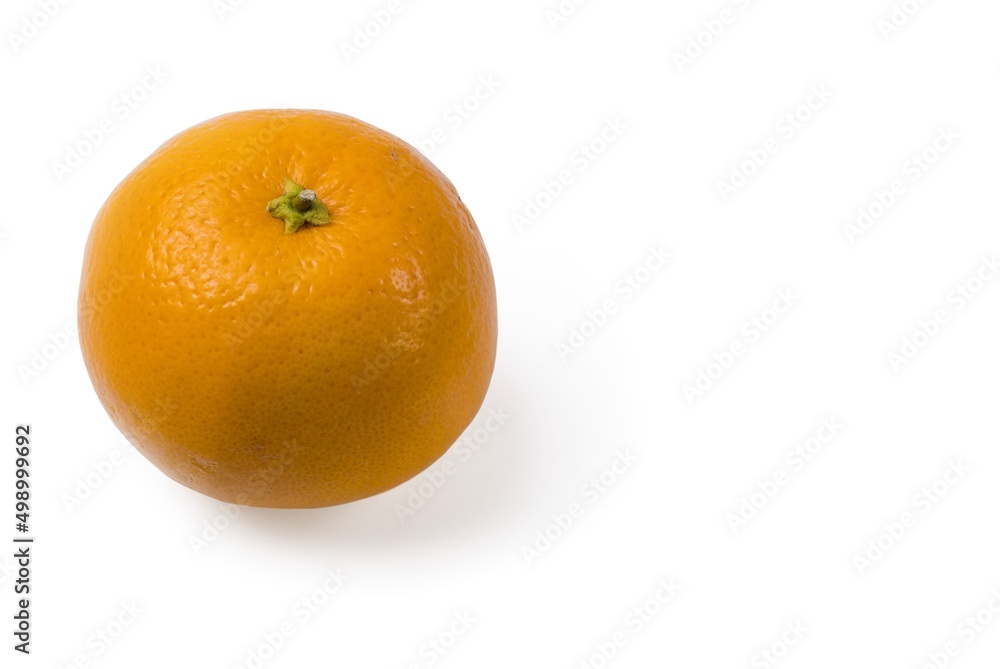 Close up view of orange isolation on white background. Close up view of orange isolation on white background.
