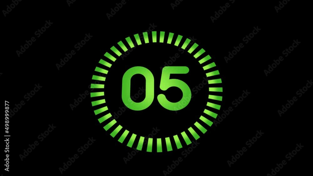 Old Style Video Countdown Counter from 10 to 1 Green Digits and Counter on Black Background with Camera Motion Old Style Video Countdown Counter from 10 to 1 Green Digits and Counter on Black Background with Camera Motion