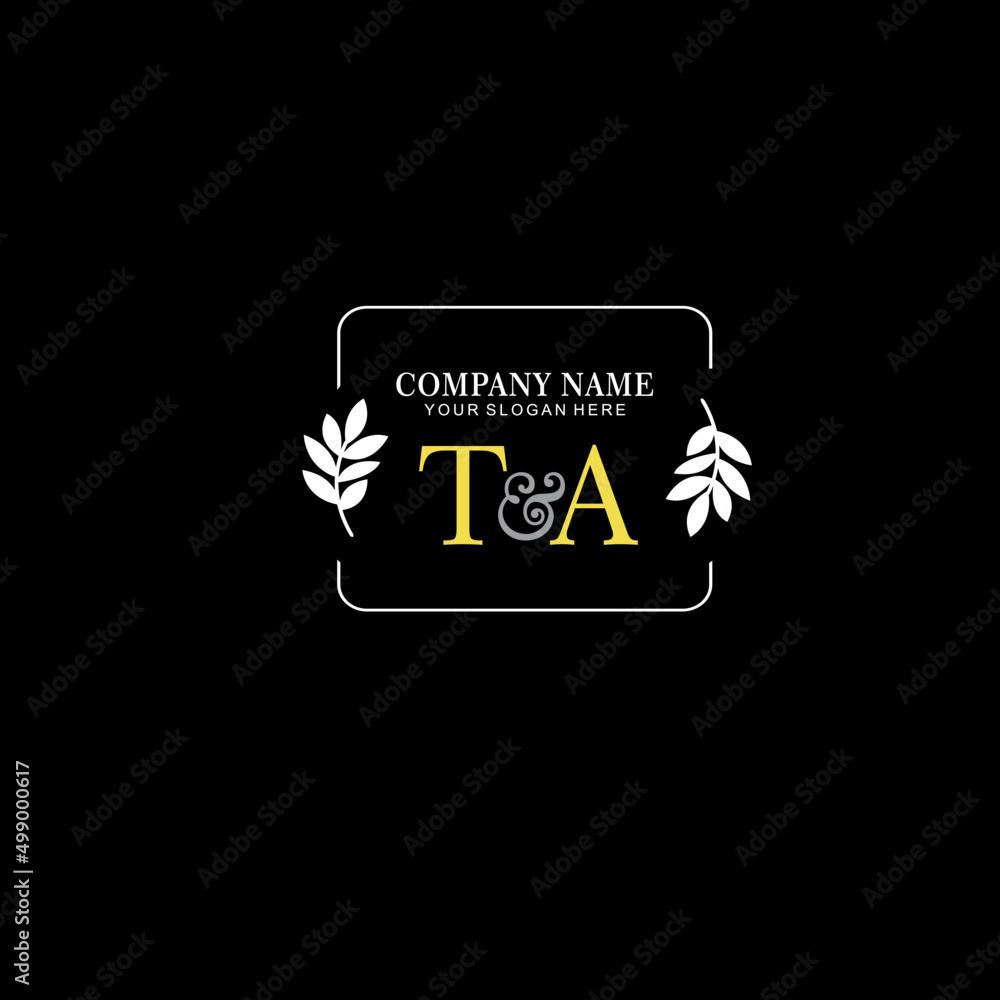 TA Beauty vector initial logo art handwriting logo of initial signature, wedding, fashion, jewelry, boutique, floral TA Beauty vector initial logo art handwriting logo of initial signature, wedding, fashion, jewelry, boutique, floral