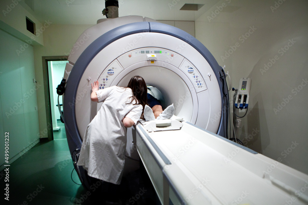 MRI or magnetic resonance imaging of a patient's hips. MRI or magnetic resonance imaging of a patient's hips.