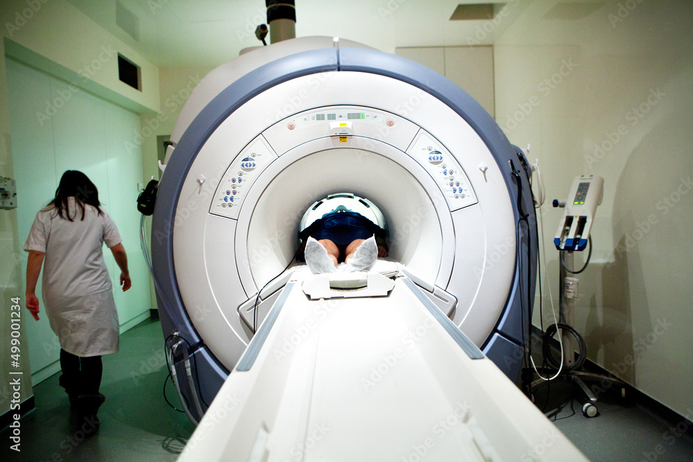 MRI or magnetic resonance imaging of a patient's hips. MRI or magnetic resonance imaging of a patient's hips.