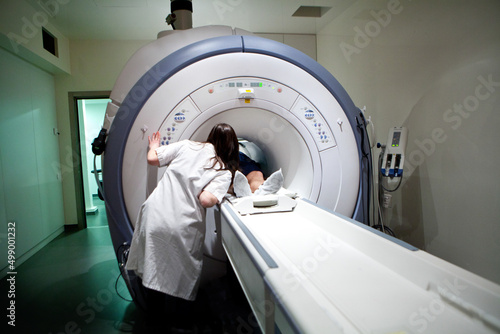 MRI or magnetic resonance imaging of a patient's hips.