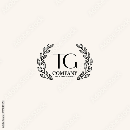 TG Beauty vector initial logo art  handwriting logo of initial signature, wedding, fashion, jewelry, boutique, floral