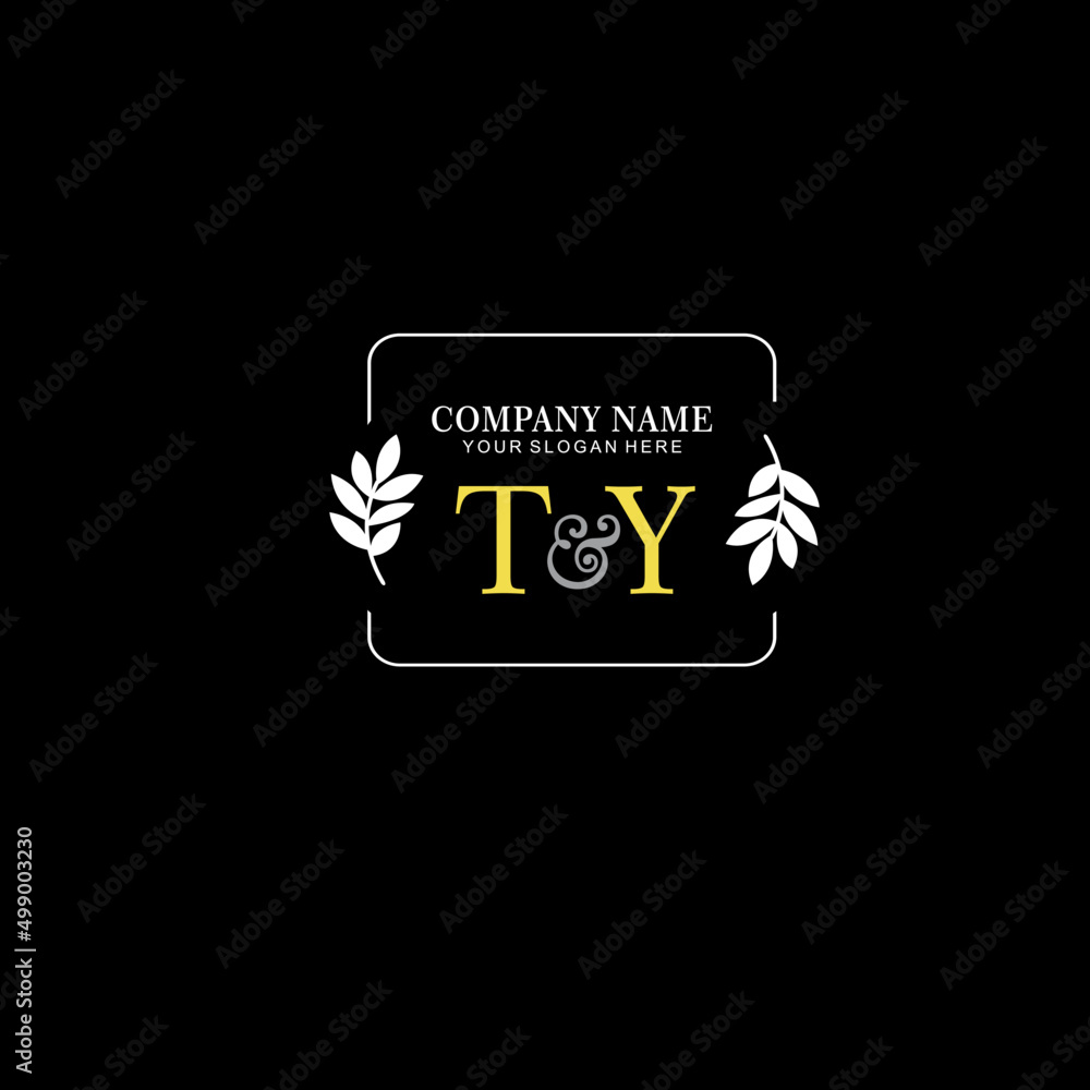 TY Beauty vector initial logo art handwriting logo of initial signature, wedding, fashion, jewelry, boutique, floral TY Beauty vector initial logo art handwriting logo of initial signature, wedding, fashion, jewelry, boutique, floral