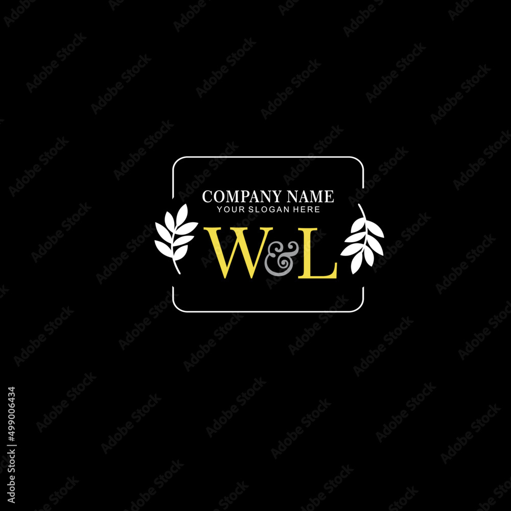 WL Beauty vector initial logo art handwriting logo of initial signature, wedding, fashion, jewelry, boutique, floral WL Beauty vector initial logo art handwriting logo of initial signature, wedding, fashion, jewelry, boutique, floral
