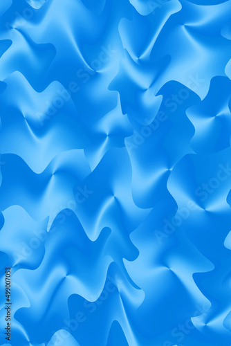 Illustration of Gradient Utramarine Blue 3D wavy pattern for abstract backdrop