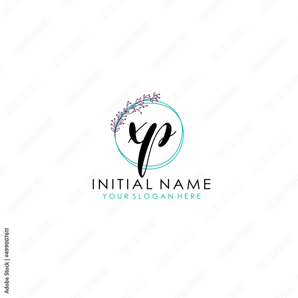 XP Initial letter handwriting and signature logo. Beauty vector initial logo .Fashion boutique floral and botanical XP Initial letter handwriting and signature logo. Beauty vector initial logo .Fashion boutique floral and botanical