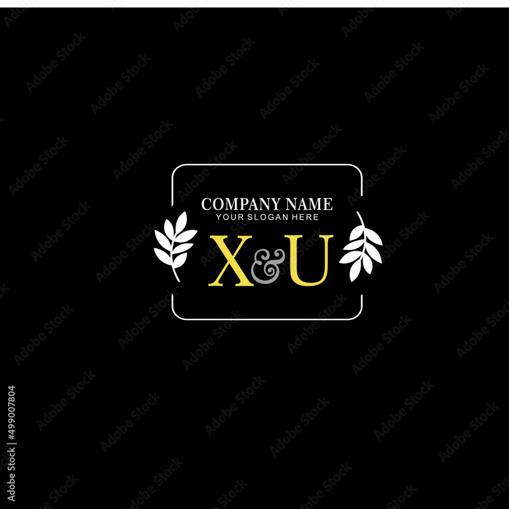 XU Beauty vector initial logo art handwriting logo of initial signature, wedding, fashion, jewelry, boutique, floral XU Beauty vector initial logo art handwriting logo of initial signature, wedding, fashion, jewelry, boutique, floral
