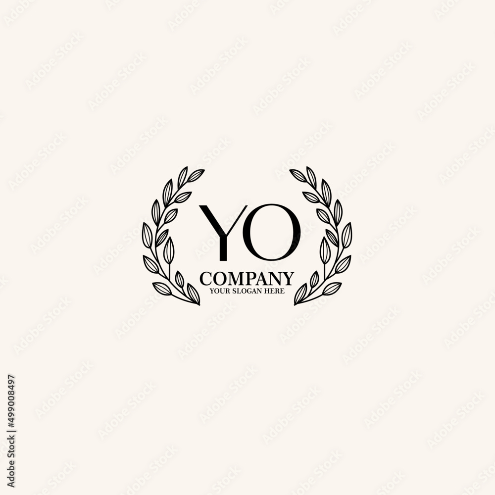 YO Beauty vector initial logo art handwriting logo of initial signature, wedding, fashion, jewelry, boutique, floral YO Beauty vector initial logo art handwriting logo of initial signature, wedding, fashion, jewelry, boutique, floral