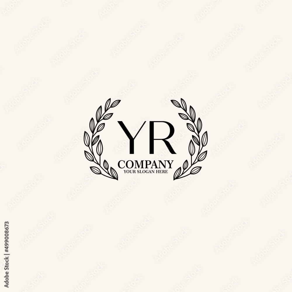 YR Beauty vector initial logo art handwriting logo of initial signature, wedding, fashion, jewelry, boutique, floral YR Beauty vector initial logo art handwriting logo of initial signature, wedding, fashion, jewelry, boutique, floral