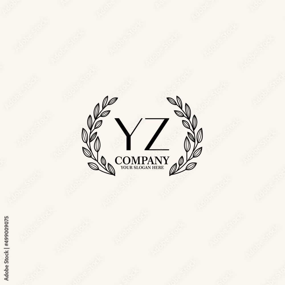 YZ Beauty vector initial logo art handwriting logo of initial signature, wedding, fashion, jewelry, boutique, floral YZ Beauty vector initial logo art handwriting logo of initial signature, wedding, fashion, jewelry, boutique, floral