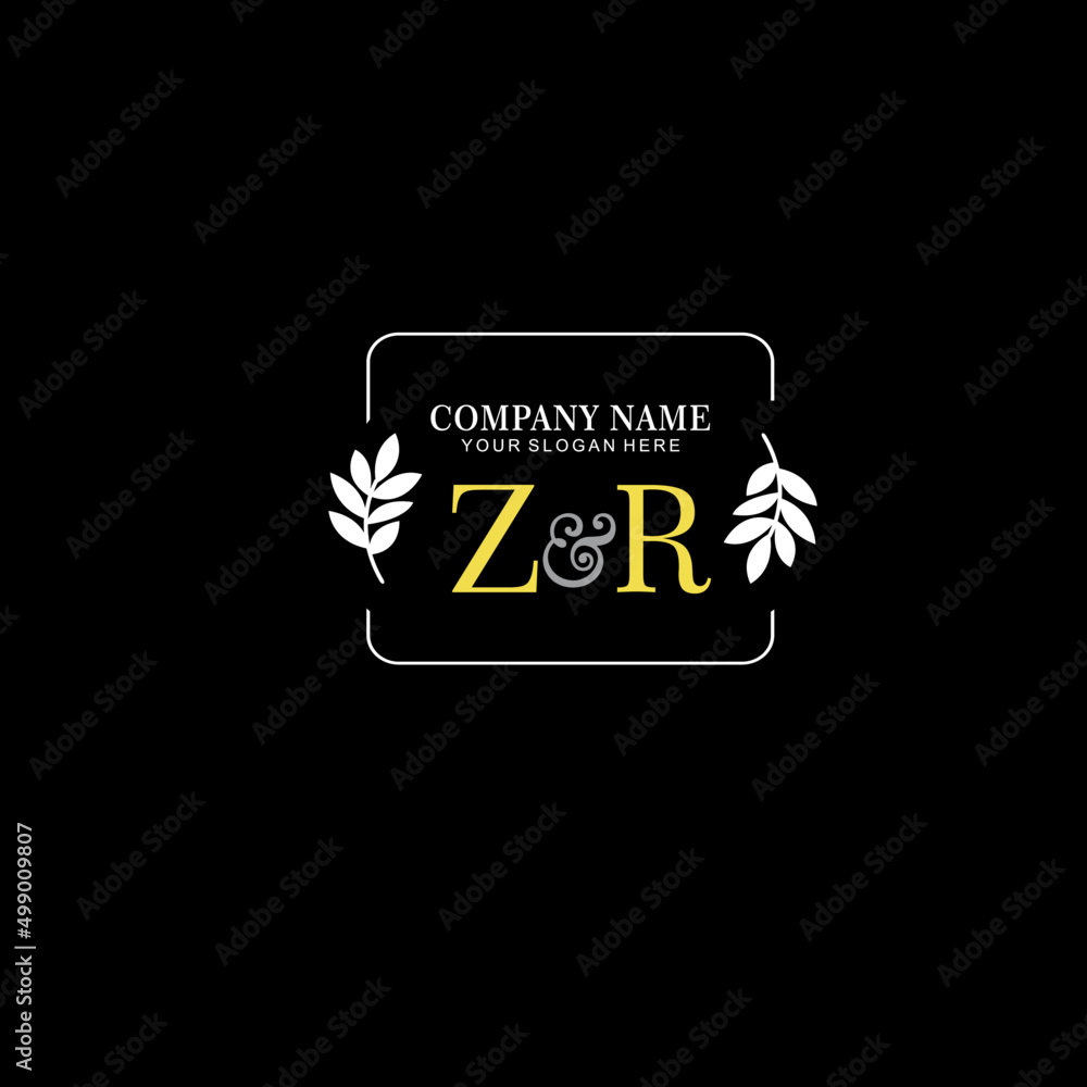 ZR Beauty vector initial logo art handwriting logo of initial signature, wedding, fashion, jewelry, boutique, floral ZR Beauty vector initial logo art handwriting logo of initial signature, wedding, fashion, jewelry, boutique, floral