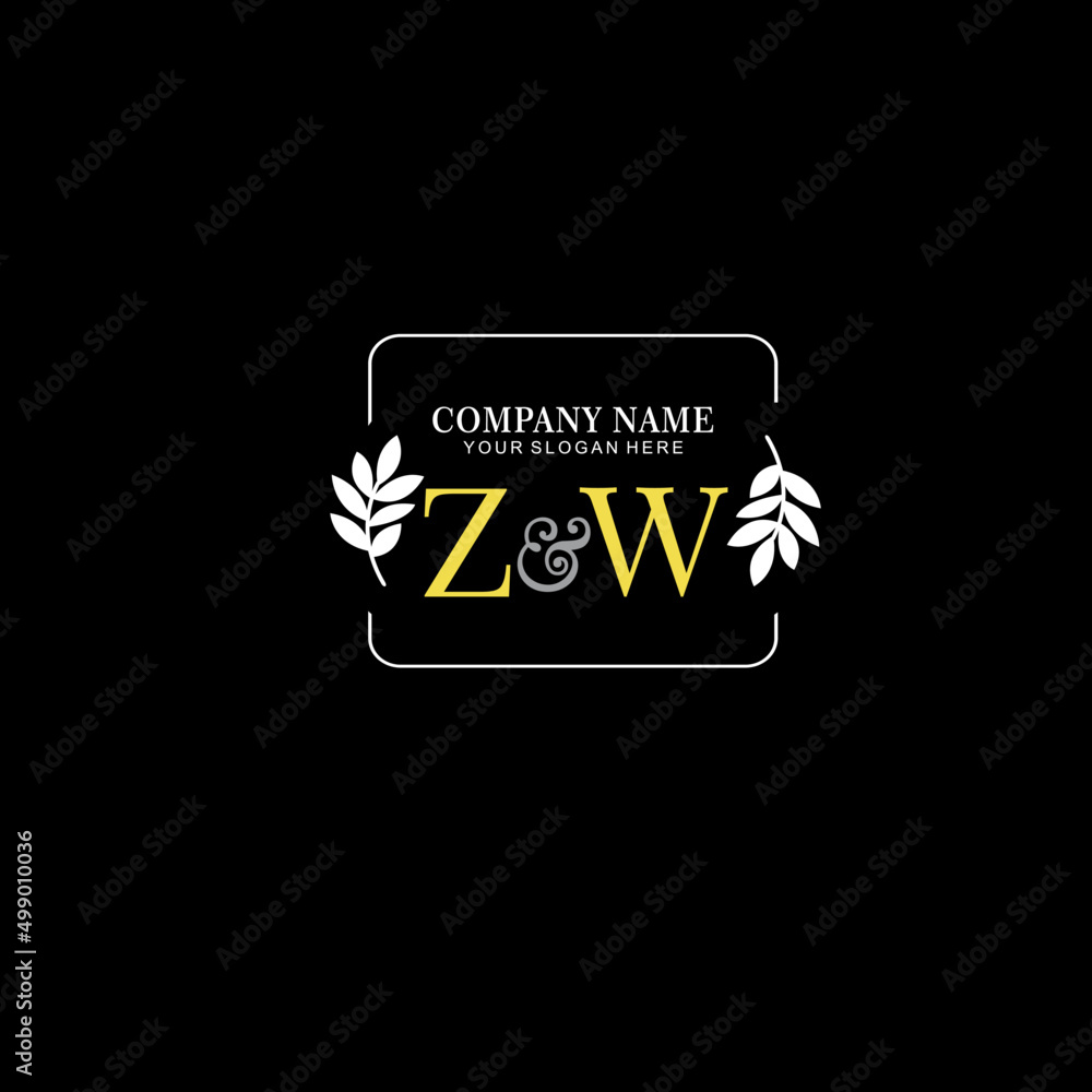 ZW Beauty vector initial logo art handwriting logo of initial signature, wedding, fashion, jewelry, boutique, floral ZW Beauty vector initial logo art handwriting logo of initial signature, wedding, fashion, jewelry, boutique, floral