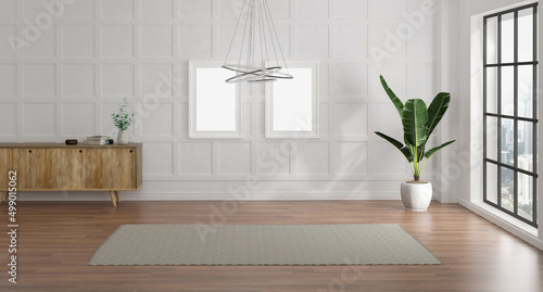 3d render modern living room interior .free space