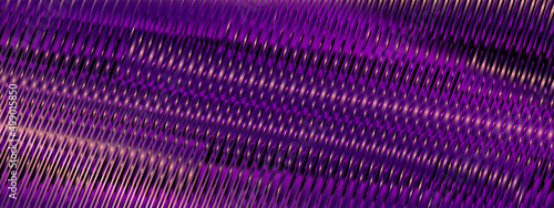 Striped velvet violet digital abstract holiday banner with glow effect and moire optical illusion. Trendy colors of the year background for web design, business card, mobile apps, banner, package.