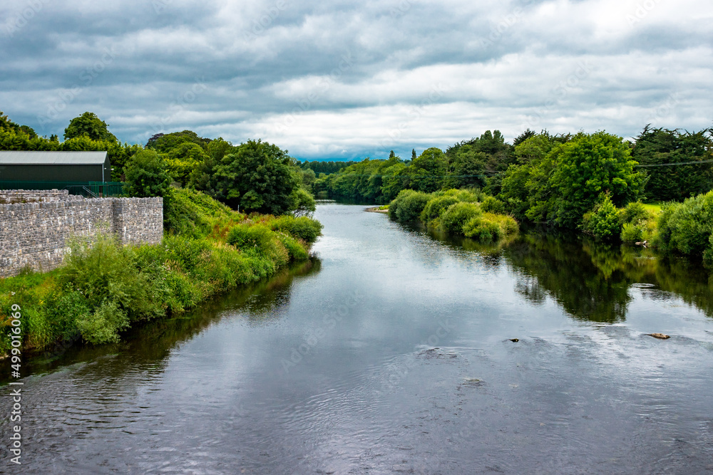 Fluss durch Mallow in Irland - Luftbild